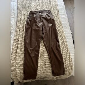 Brown leather pants size 4